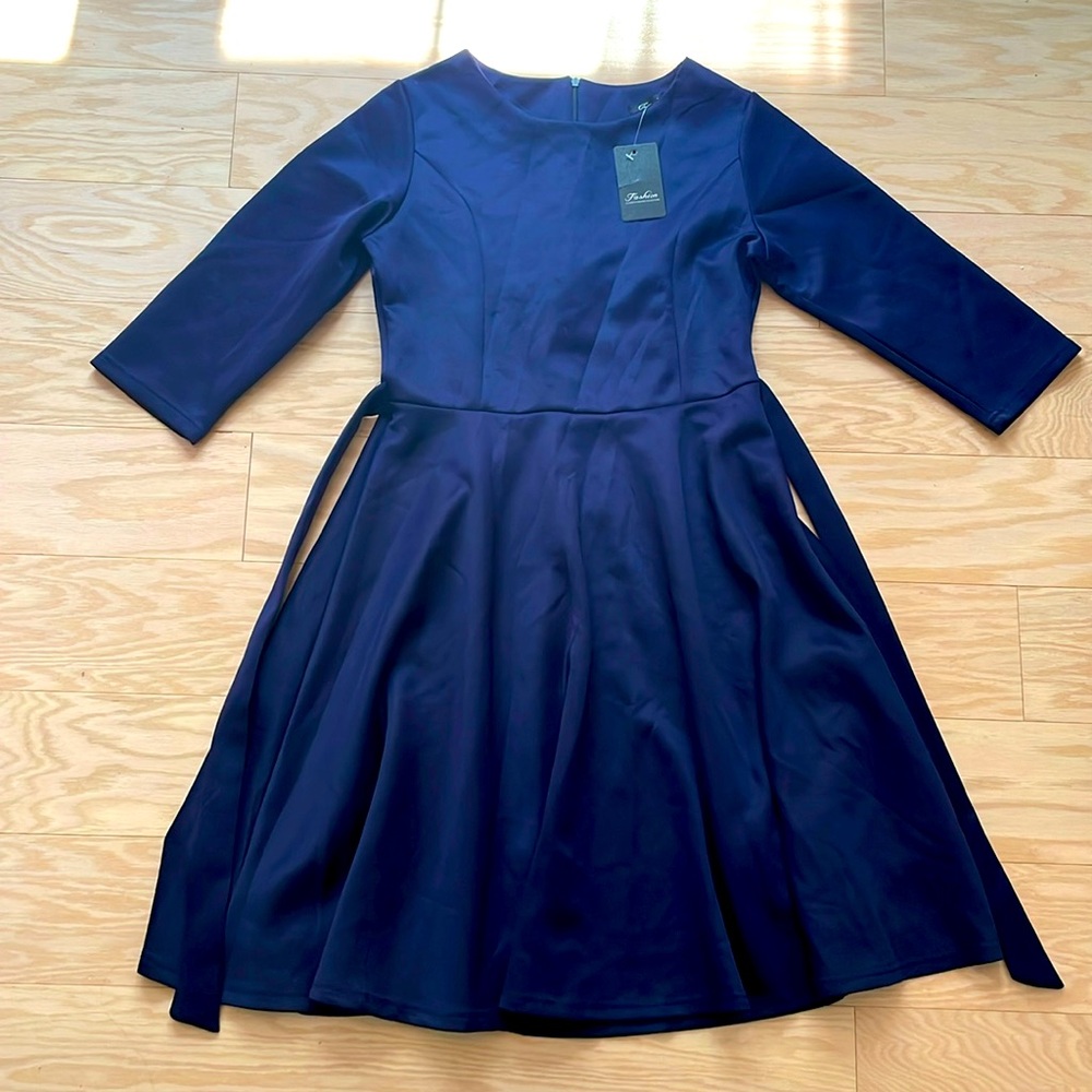 Fashion Classic Fashion Collection Dress NWT size XL Navy Blue